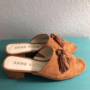 Anne Klein Aksalome Suede Slide Tassel